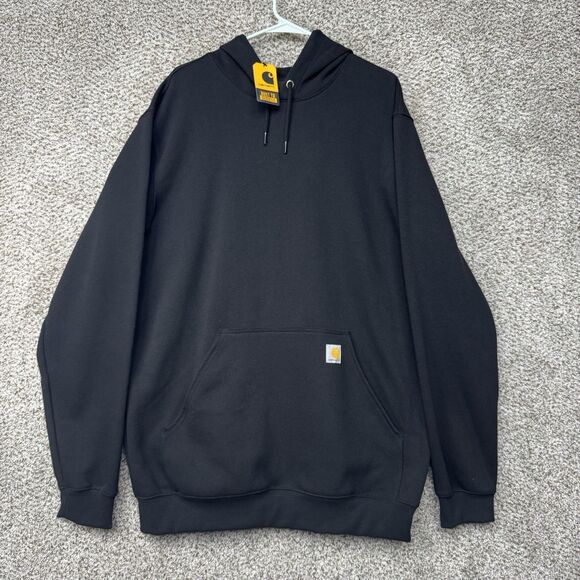 Carhartt Hoodie Mens Large Tall Midweight Loose Fit Pullover Black LT Pullover - Picture 1 of 16